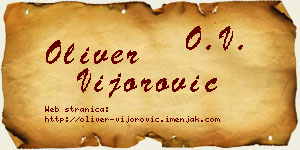 Oliver Vijorović vizit kartica